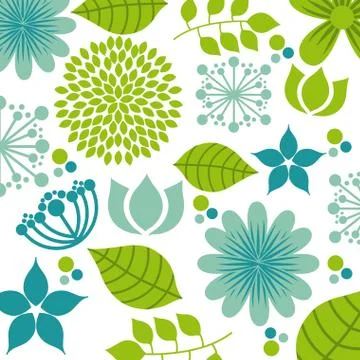 Flowers design over   white background vector illustration Ilustração Stock