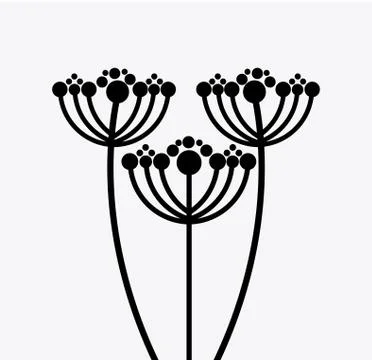 Flowers design over  white  background vector illustration Ilustração Stock