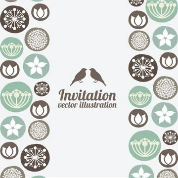Flowers design over  white  background vector illustration Ilustração Stock