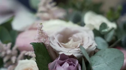 Flowers on display before the wedding Stock Footage 219001230