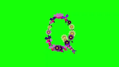 Flowers Dynamic with Shape on Chroma Key for Compositing Stock Footage 337996415