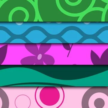 Flowers easter foliage vector seamless pattern background geometric flat style Illustrazione stock