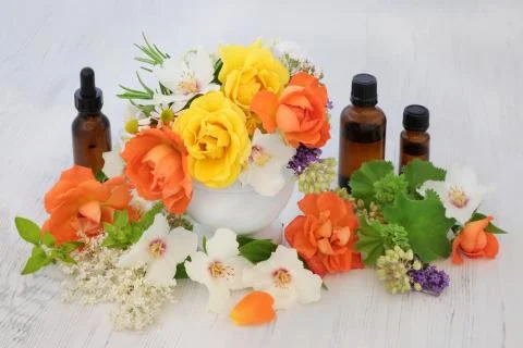 Flowers for Essential Oils Stock Photos