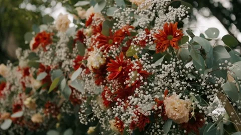 Flowers in event close up Stock Footage 339843408