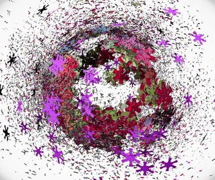 Flowers explosive Stock Illustration