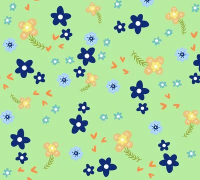 Flowers on the field Stock Illustration