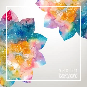 Flowers frame background vector Stock Illustration