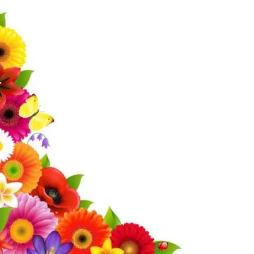 Flowers Frame Stock Illustration