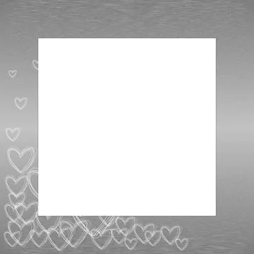 Flowers frame with metallic texture Stock Illustration