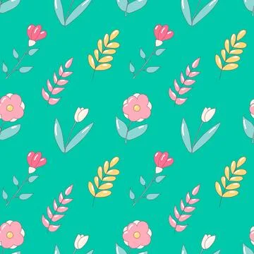 Flowers garden warm beautiful pattern vector plant Stock Illustration