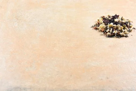 Flowers on grey stone background Stock Photos