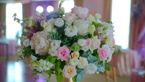 Flowers hall decoration decorations, fresh flowers. 動画素材 70531807