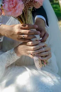 Flowers in the Hands Stock Photos