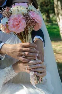 Flowers in the Hands Stock Photos