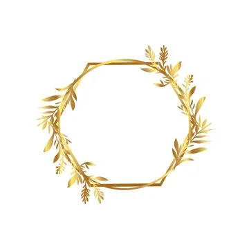 Flowers hexagon circle Stock Illustration