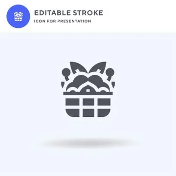 Flowers icon vector, filled flat sign, solid pictogram isolated on white, logo Stockillustratie