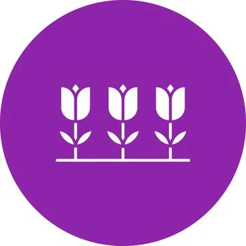 Flowers icon vector image. Illustrazione stock