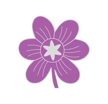 Flowers icon vector lines and filled with white background Stock Illustration