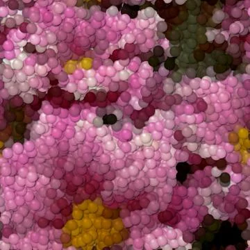 Flowers image balls generated hires texture Stock Illustration