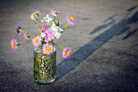 Flowers in jar Stock Photos