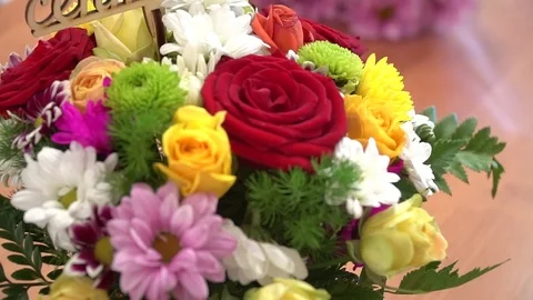 Flowers for Knowledge Day on September 1 Stock Footage 109311823