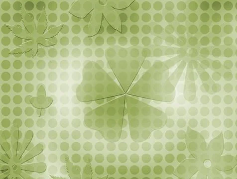 Flowers &amp; leafs - background Stock Illustration