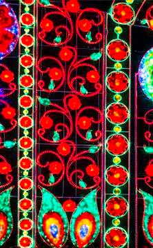 Flowers lights decoration Stock Photos