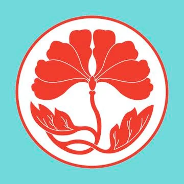 Flowers lotus flat simlpe pattern vector illustraton Stock Illustration