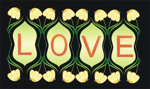 Flowers Love. Stock-Illustration