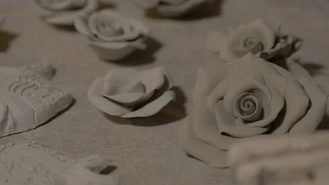 Flowers made of clay 動画素材 153934910