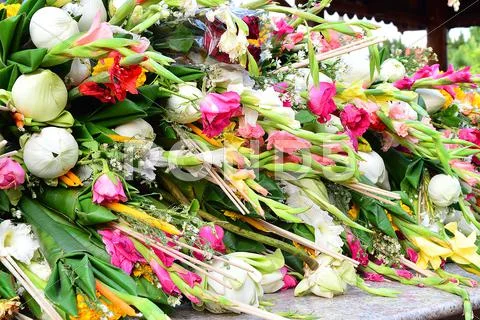 Flowers meant for worshipping god Stock Photos