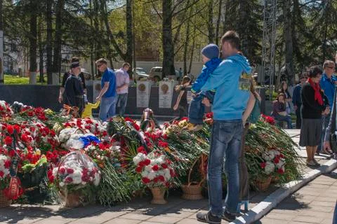 Flowers at the memorial of Glory Stock Photos
