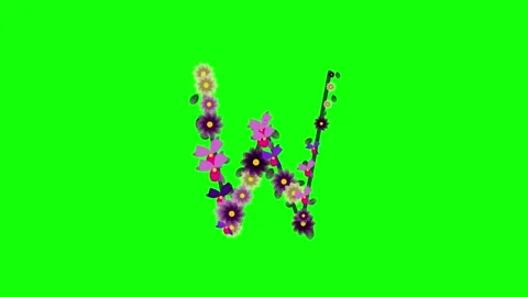 Flowers Moving - Chroma Key Green Screen Footage Stock Footage 337996472