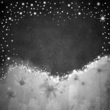 Flowers nighttime background Stock Illustration