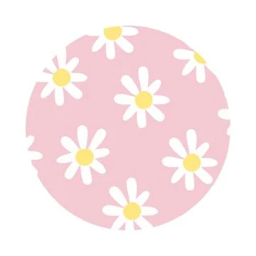 Flowers organic pattern block style 스톡 일러스트