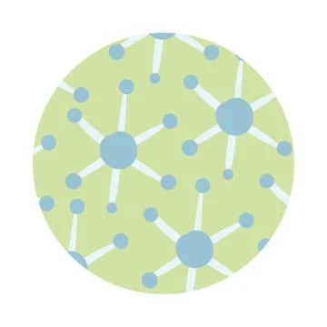 Flowers organic pattern block style イラスト素材