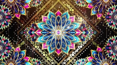 Flowers Ornament Background Stock Footage 342094910