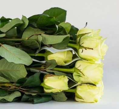 Flowers packaging process Foto stock