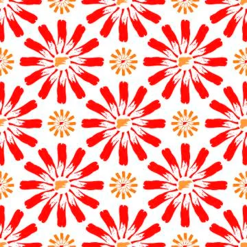 Flowers of paint strokes Stockillustratie