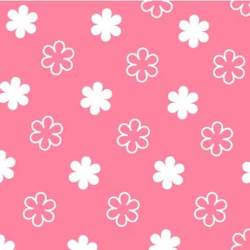 Flowers pattern on background use for wallpaper or background Stock Illustration