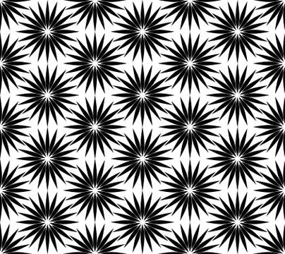 Flowers pattern, chamomile, seamless vector background Stock Illustration