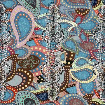 Flowers pattern. Flat Flower Elements Design. Colour Spring Theme seamless patte イラスト素材