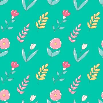 Flowers pattern garden warm beautiful decoration pattern Stock Illustration