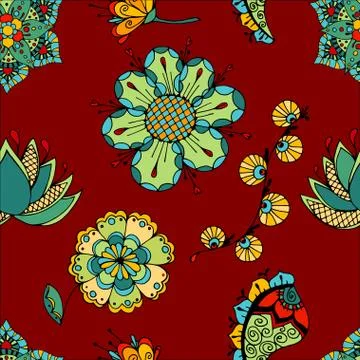 Flowers pattern Stock Illustration