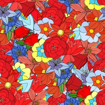 Flowers pattern Illustrazione stock