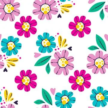 Flowers pattern Stock Illustration