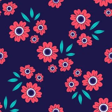 Flowers pattern 库存插图