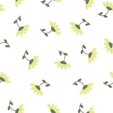Flowers pattern seamless flat style vector Illustrazione stock