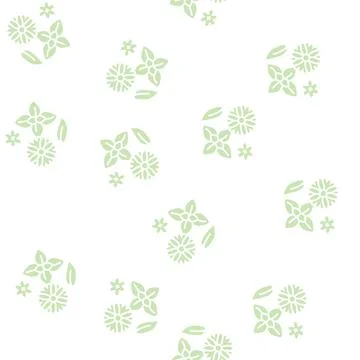 Flowers phytotherapy glyph seamless pattern Stock Illustration