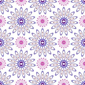 Flowers pixels abstract Stock Illustration